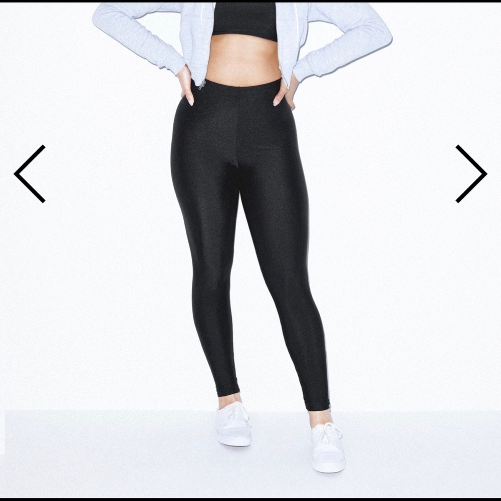 American Apparel Nylon Tricot Leggings Black